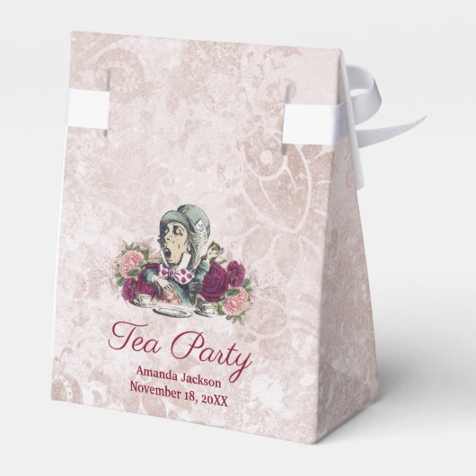 Alice in Wonderland The Mad Hatter Tea Party Bedankdoosjes (Achterkant)