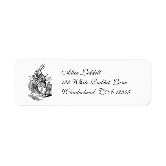 Alice in Wonderland, The White Rabbit Watch Etiket (Voorkant)