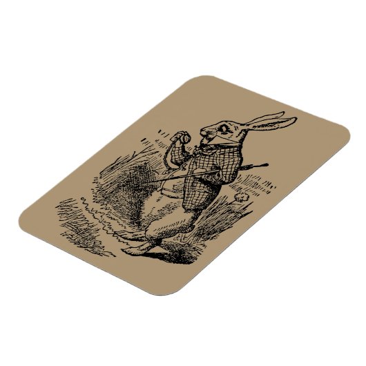 Alice in Wonderland, The White Rabbit Watch Magneet (Linkerzijde)