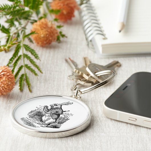 Alice in Wonderland, The White Rabbit Watch Sleutelhanger (Zijkant)