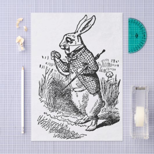  Alice in Wonderland, The White Rabbit Watch Tissuepapier (Craft)