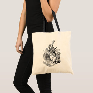 Alice in Wonderland, The White Rabbit Watch Tote Bag