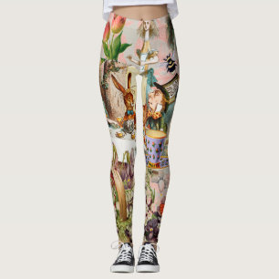 Alice in Wonderland Thee Feestje Kunst Leggings