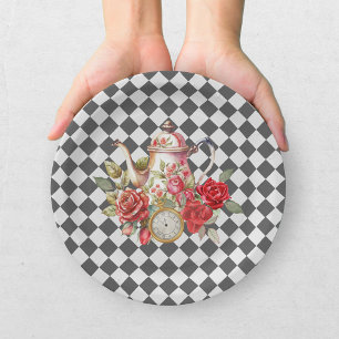 Alice in Wonderland Thee Feestje Meisjes Verjaarda Papieren Bordje