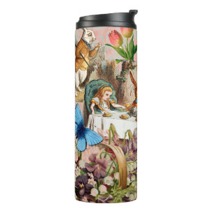 Alice in Wonderland Theekrans Kunst Thermosbeker