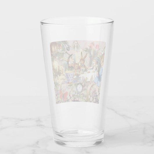 Alice in Wonderland-theepersonages Glas (Achterkant)