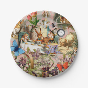 Alice in Wonderland-theepersonages Papieren Bordje