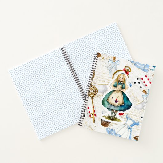 Alice in Wonderland thema Notitieboek (Binnen)