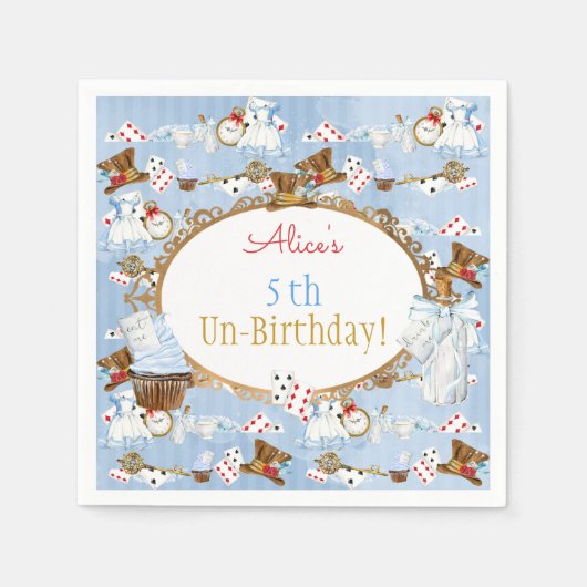 Alice in Wonderland Thema Servetten (Voorkant)