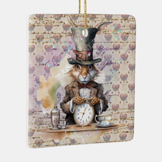 Alice in Wonderland thema van het Rabbit Ornament (Rechts)