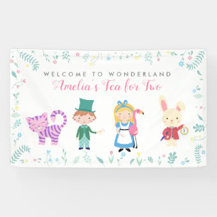 Alice in Wonderland Thmed Birthday Banner