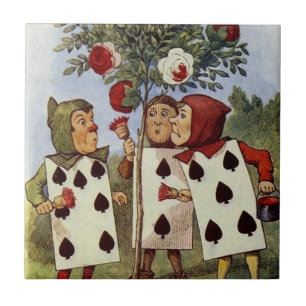 Alice in Wonderland Tile, The Gardeners Tegeltje