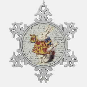 Alice in Wonderland Tin Sneeuwvlok Ornament