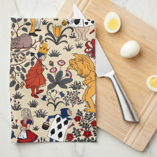 Alice in Wonderland Towel Theedoek (Quarter Fold)