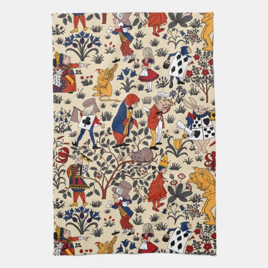 Alice in Wonderland Towel Theedoek (Verticaal)