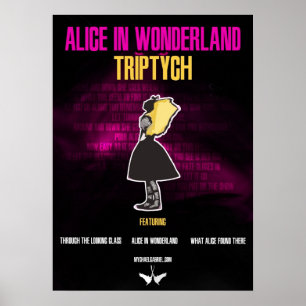"Alice in Wonderland: Triptych Poster