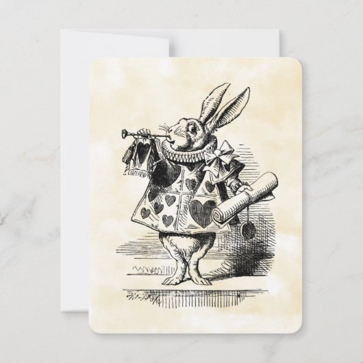 Alice in Wonderland Trouwdag Save The Date Kaart (Achterkant)