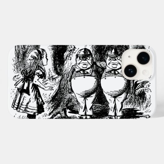 Alice in Wonderland, Tweedledum Tweedledee Case-Mate iPhone Case (Achterkant (horizontaal))