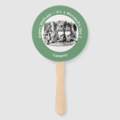 Alice in Wonderland Tweedledum & Tweedledee feest Handwaaier (Achterkant)