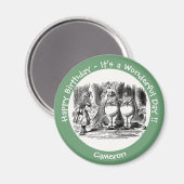 Alice in Wonderland Tweedledum & Tweedledee feest Magneet (Voorkant / Achterkant)