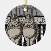 Alice in Wonderland Tweedledum & Tweedledee Grunge Keramisch Ornament (Voorkant)