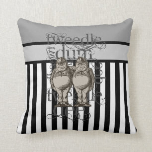 Alice in Wonderland Tweedledum & Tweedledee Grunge Kussen