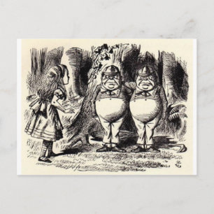 Alice in Wonderland: Twiddle Dee en Twiddle Dum Briefkaart