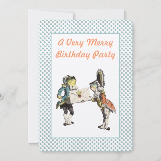 Alice in Wonderland Uitnodiging Dag Partij (Achterkant)