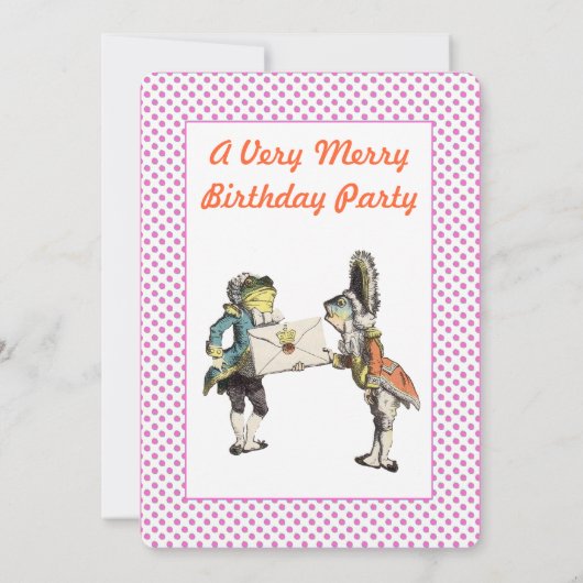 Alice in Wonderland Uitnodiging Dag Partij (Achterkant)