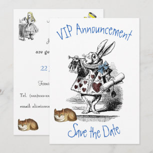 Alice in Wonderland Uitnodiging voor de datum van