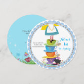 Alice in Wonderland Uitnodigingen (Voorkant / Achterkant)