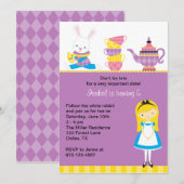 Alice in Wonderland Uitnodigingen (Voorkant / Achterkant)