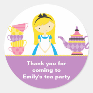 Alice in Wonderland Uitnodigingen Stickers