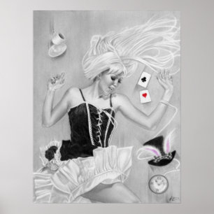 Alice in wonderland, vallend Poster