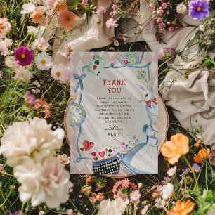 Alice in Wonderland Verjaardag Bedankkaart