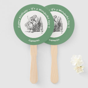 Alice in Wonderland Verjaardag of ander feestje Handwaaier