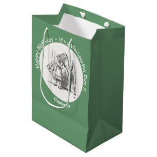 Alice in Wonderland Verjaardag of ander feestje Medium Cadeauzakje
