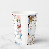 Alice in Wonderland Verjaardags-theeparty Papieren Bekers (Rechts)