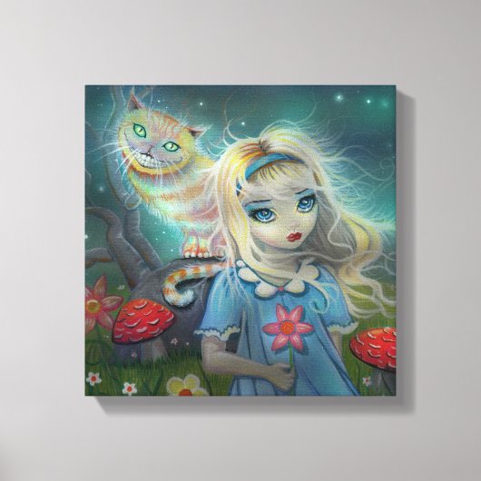 Alice in Wonderland Verpakt Canvas Print (Voorkant)
