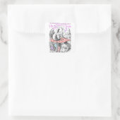 Alice in Wonderland Vierkante Sticker (Tas)