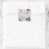  Alice in Wonderland Vierkante Sticker (Tas)