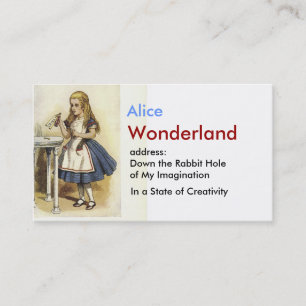 Alice in Wonderland Visitekaartje