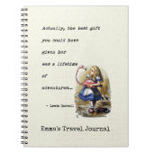 Alice in Wonderland W/Flamingo Adventure Quote Notitieboek (Voorkant)