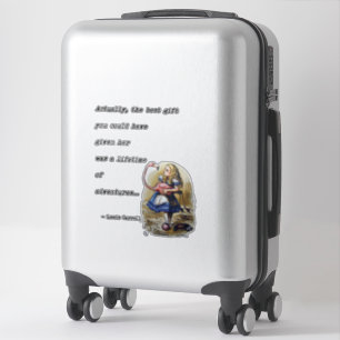 Alice in Wonderland W/Flamingo Adventure Quote Sticker