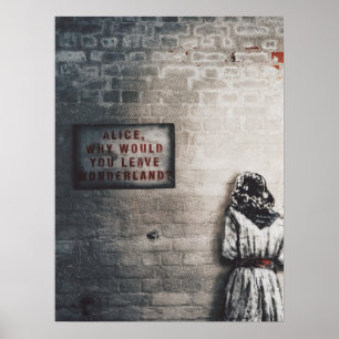 ALICE IN WONDERLAND & "WAAROM ZOU JE VERLATEN" SIG POSTER