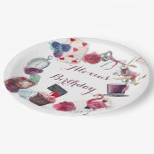 Alice in Wonderland Waterverf Hand Painted Rabbit Papieren Bordje (Gekanteld)