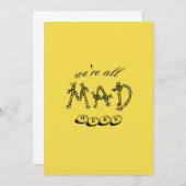 Alice in Wonderland "We are all Mad here" uitnodig Kaart (Voorkant / Achterkant)