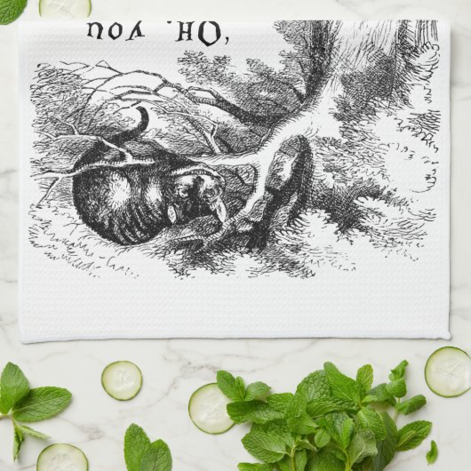 Alice in Wonderland - We zijn allemaal kwaad hier Theedoek (Gevouwen)