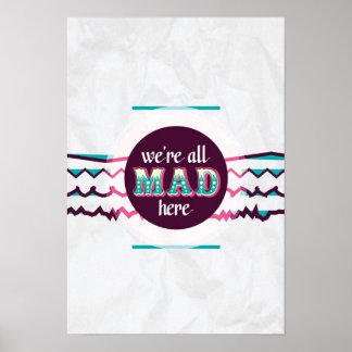 Alice in Wonderland - We zijn hier allemaal Mad Poster