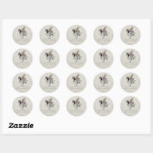 Alice in Wonderland Wedding Ronde Sticker (Vel)